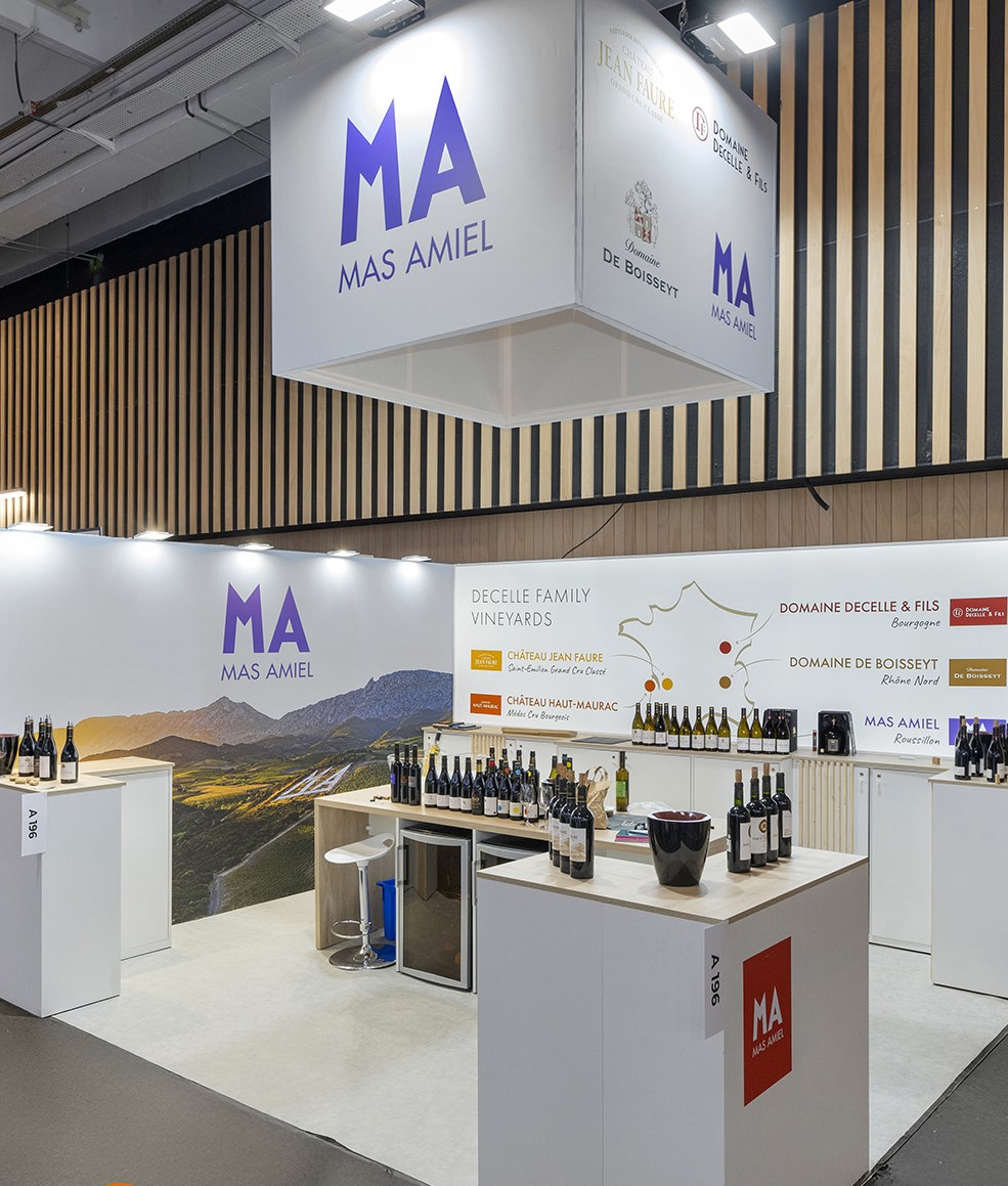 Stand sur mesure Mas Amiel pour le salon du vin