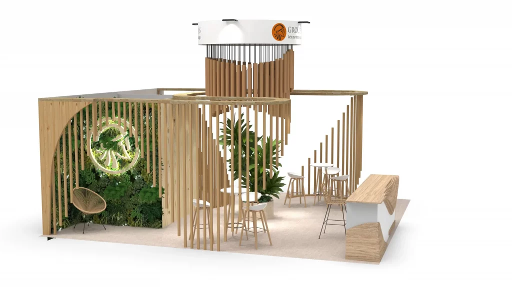 Stand sur mesure éco responsable Groupe Pallas