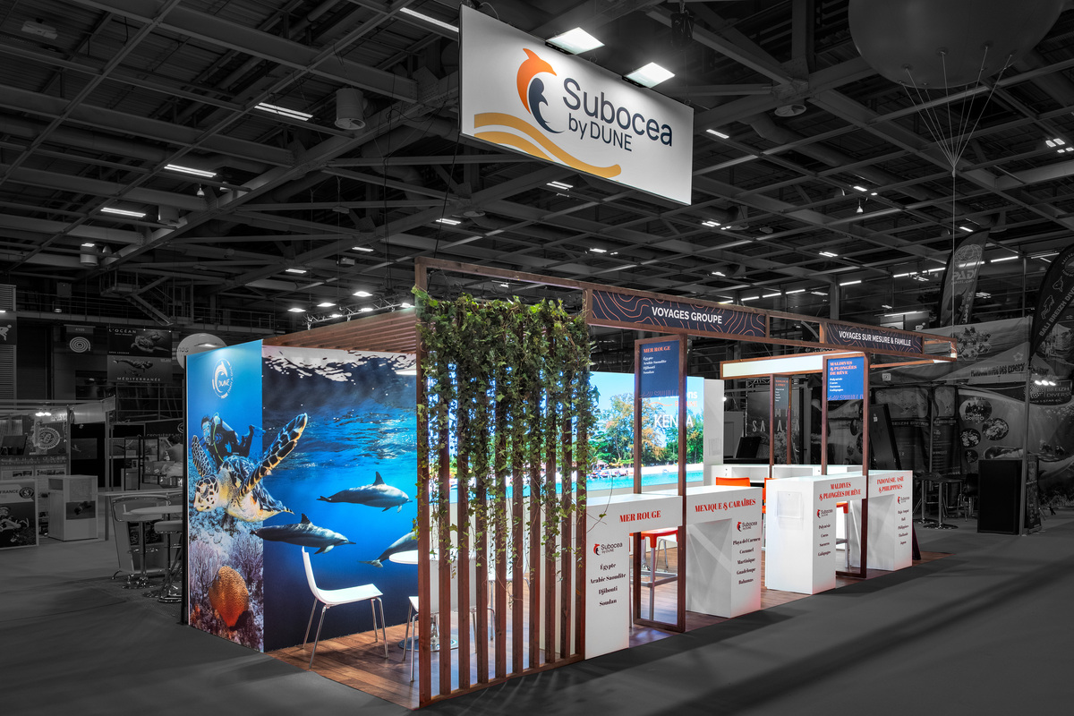 Stand ecoresponsable Subocea, salon de la plongée porte de Versailles Paris