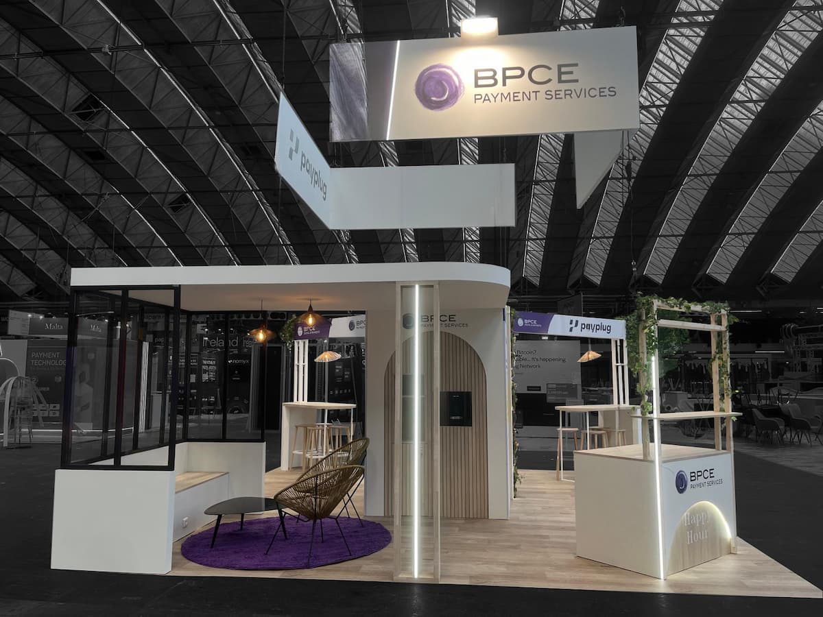 Stand BPCE Money 2020 — Groupe Pallas standiste banque finance