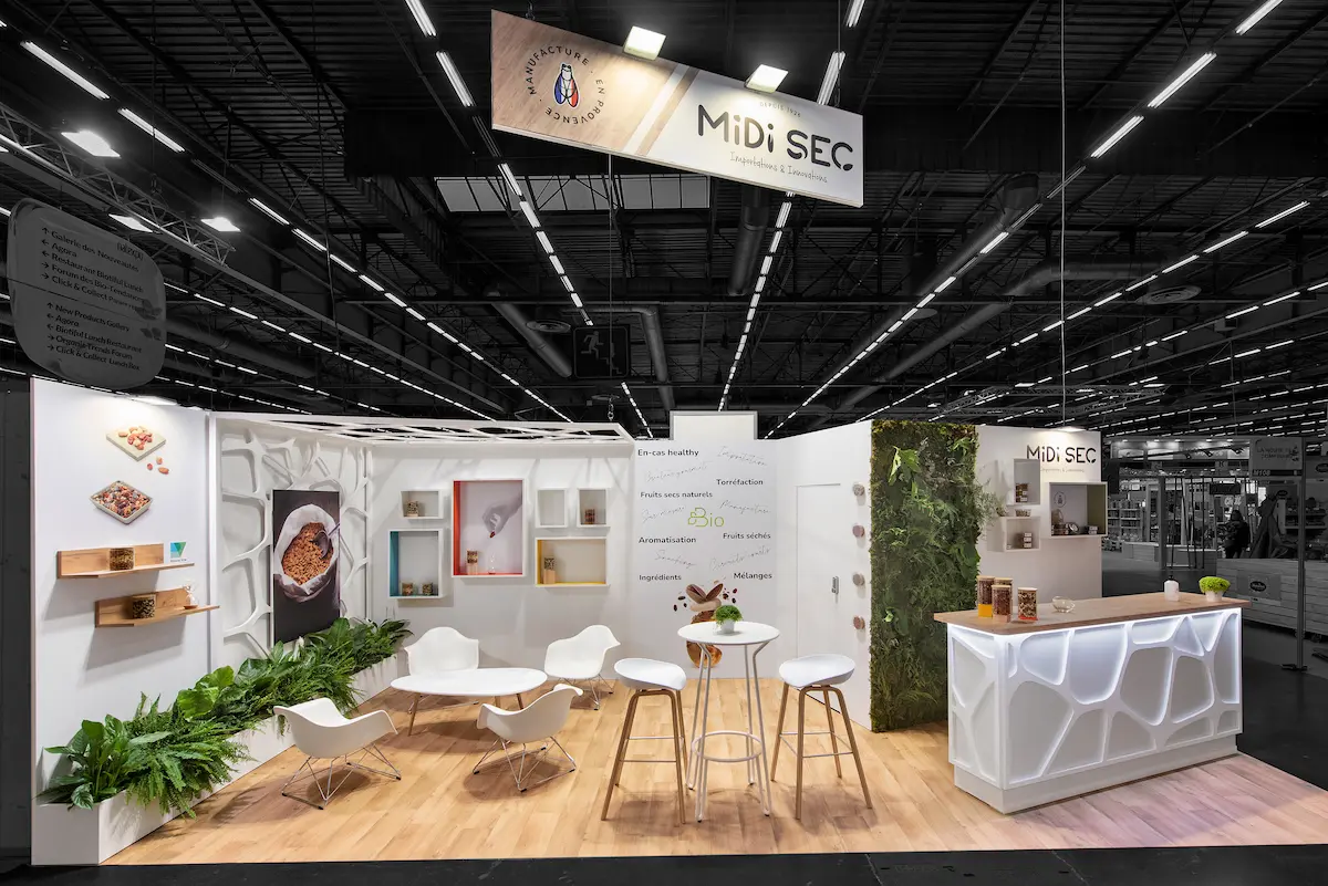 Stand Midisec Natexpo Lyon — Groupe Pallas standiste Lyon
