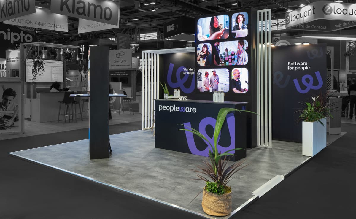 Stand sur mesure Peopleware — All4Customer Paris — 25 m²