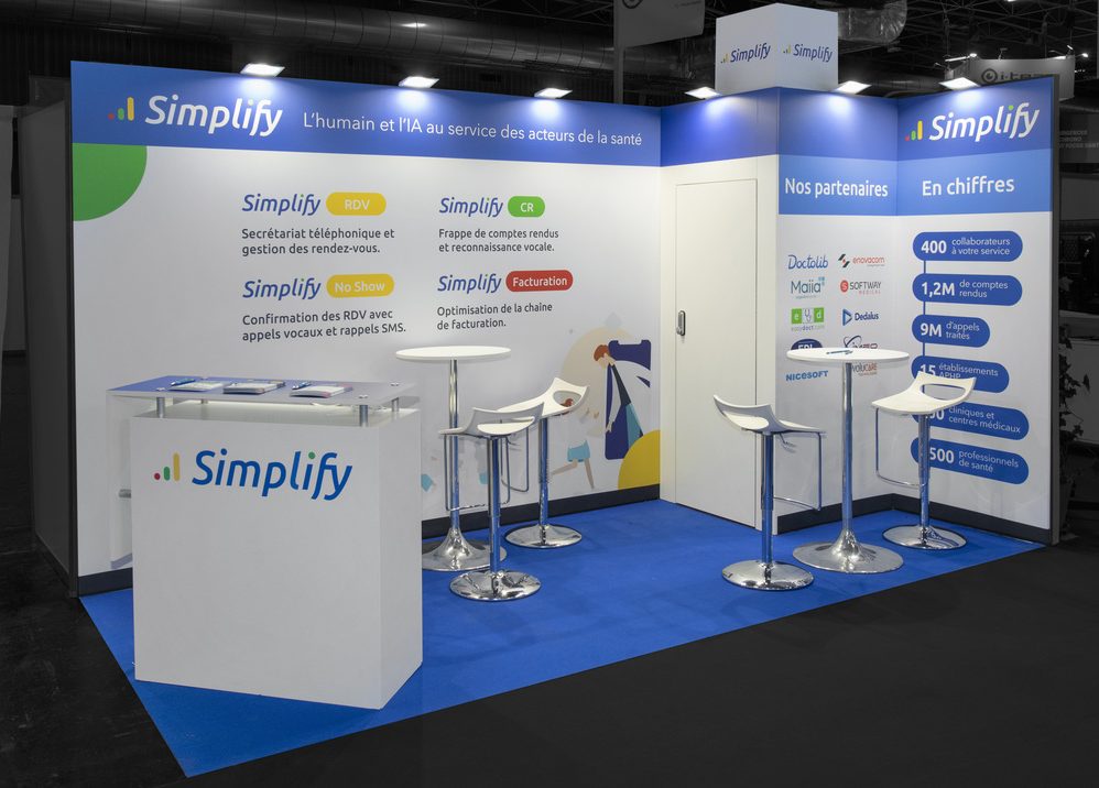 Stand sur mesure Simplify - Santexpo Paris - Groupe Pallas standiste