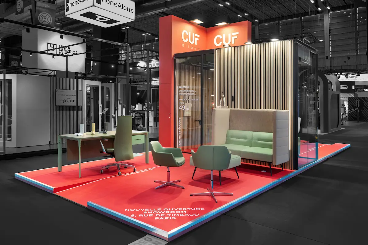 Stand CUF Milano workspace salon déco design – Groupe Pallas standiste Paris